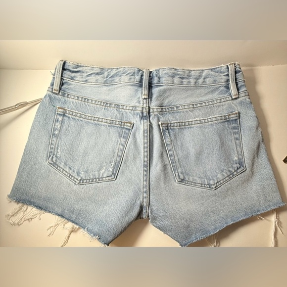 Frame Denim Light Blue Distressed Jean Shorts - Picture 9 of 10